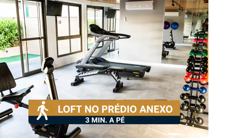 Academia equipada no prédio do Studio Icaraí